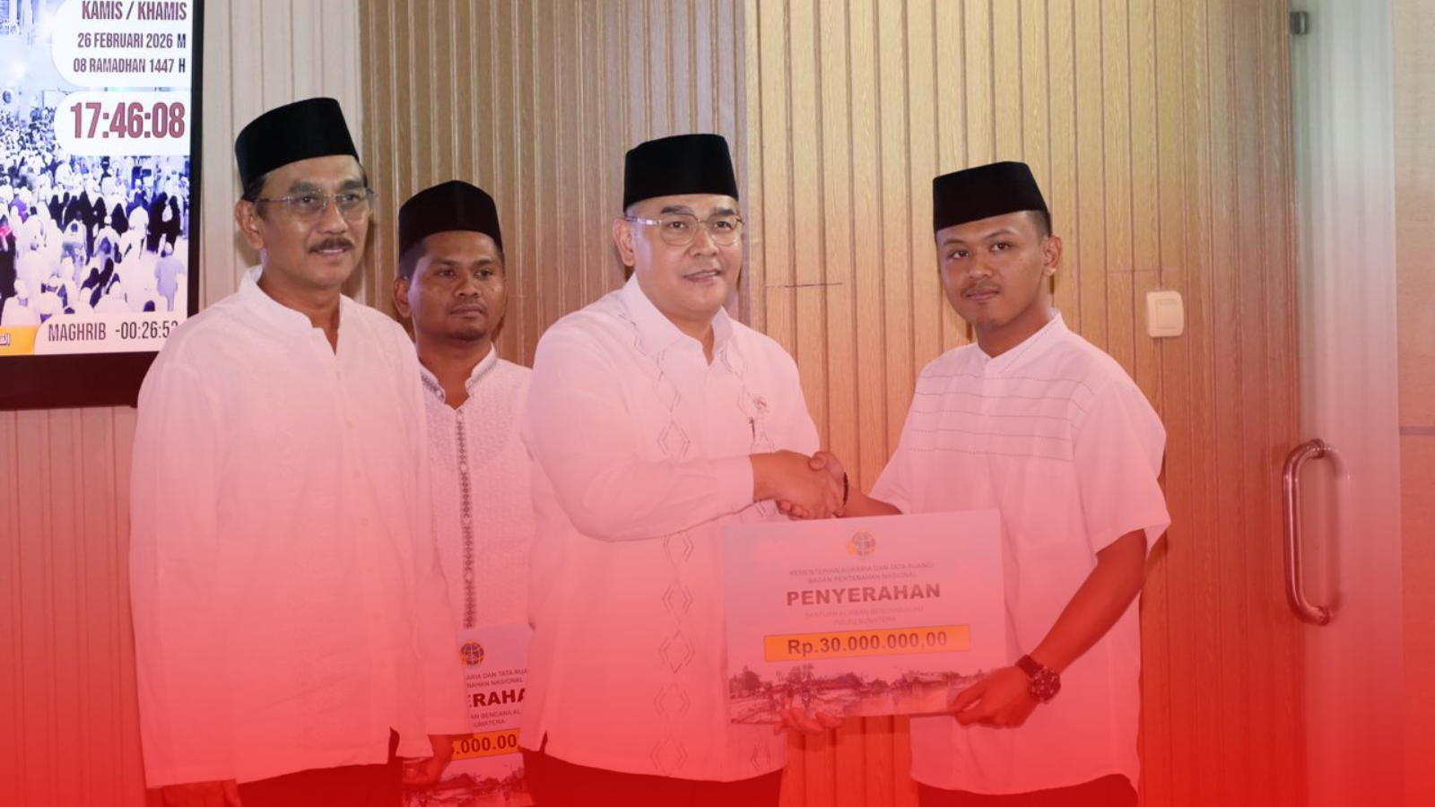 Berbagi di Bulan Suci Ramadan, Kementerian ATR/BPN Salurkan Bantuan untuk Pegawai Terdampak Bencana di Aceh