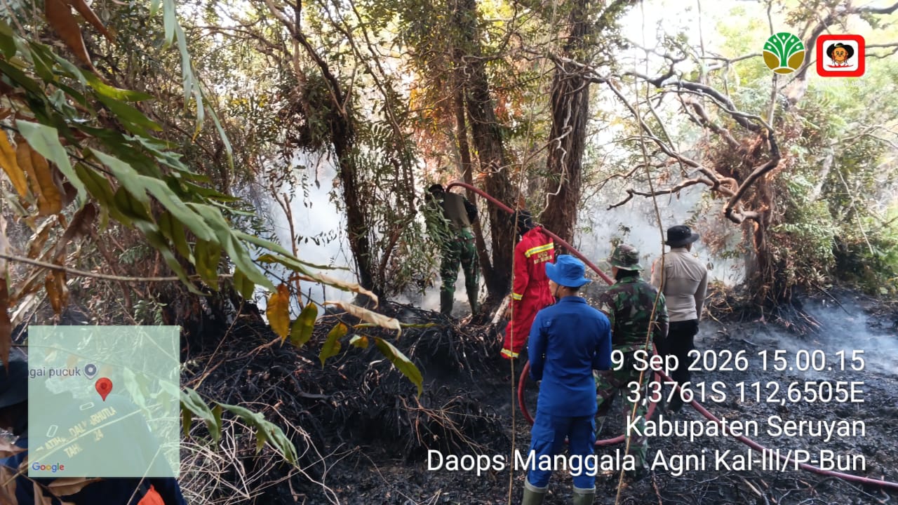 Dua Titik Karhutla di Seruyan Berhasil Dilokalisir, Tim Gabungan Pastikan Api Padam